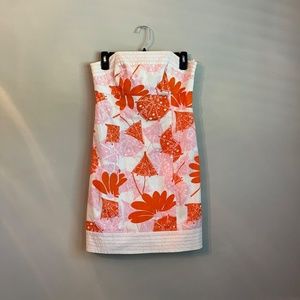 Lilly Pulitzer Strapless Umbrella Print Dress - Size 2